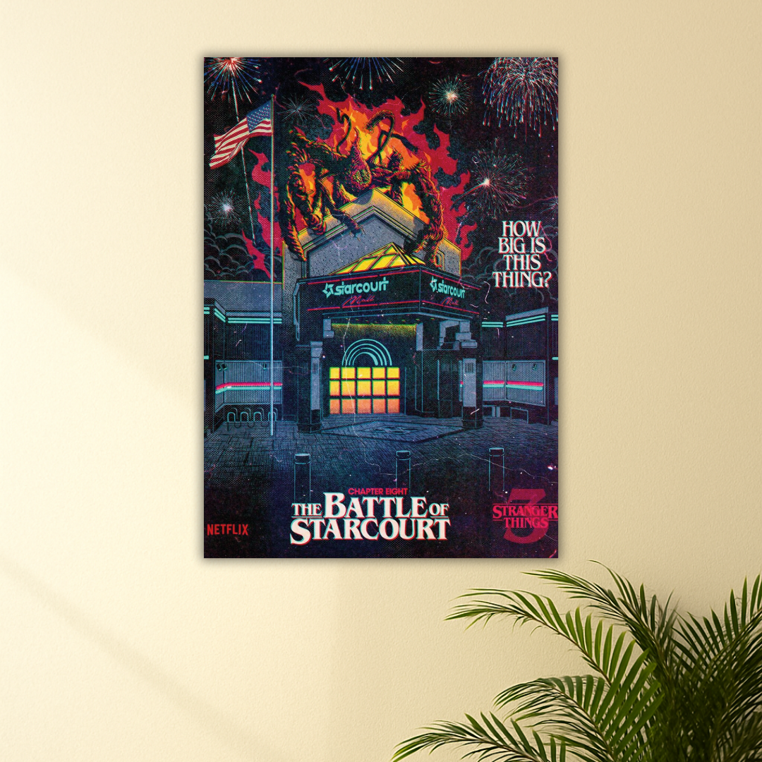 Mind Flayer Rising | Stranger Things Poster | Battle of Starcourt scene