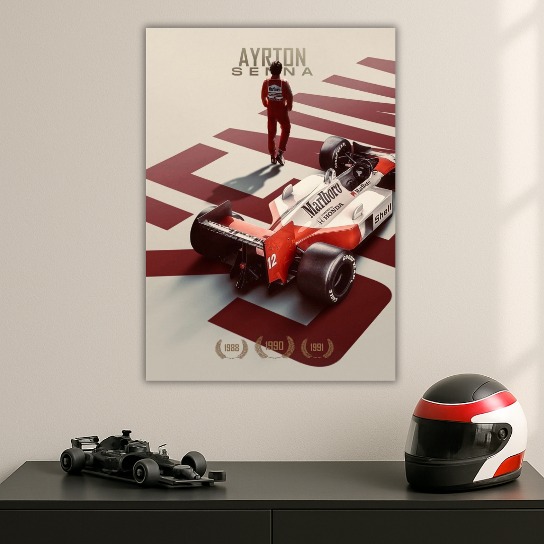 Driven by Faith, Forged by Speed | Ayrton Senna Poster | Immortal Icons Series