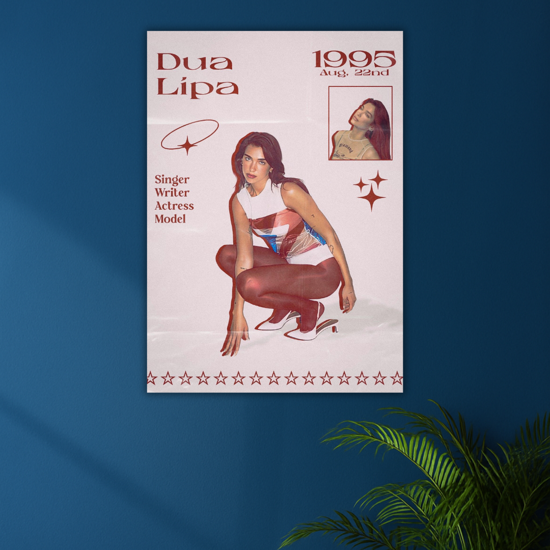 Born to Dazzle | Dua Lipa Fashon Icon Poster