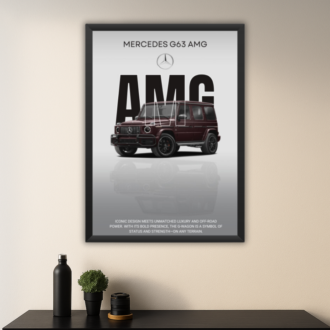 AMG G-Class Framed Art Print | Iconic Luxury SUV Poster for Your Space
