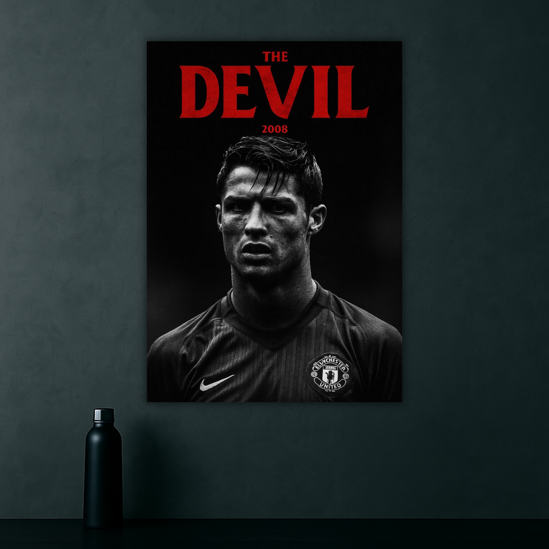 The Red Devil | Cristiano Ronaldo Man Utd Poster | Legend Edition