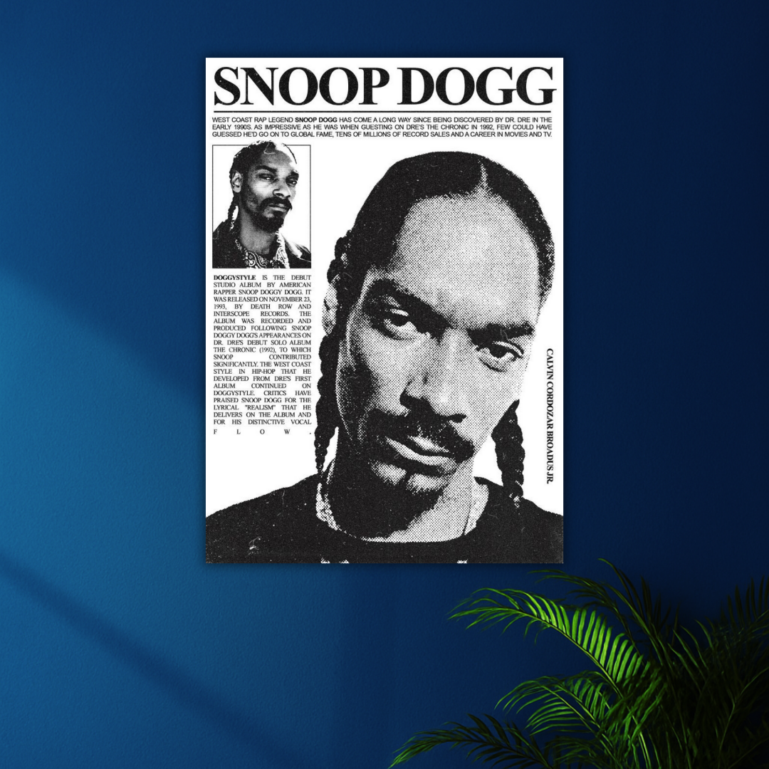 West Coast King | 90s Snoop Dogg Poster | Music Legend Series