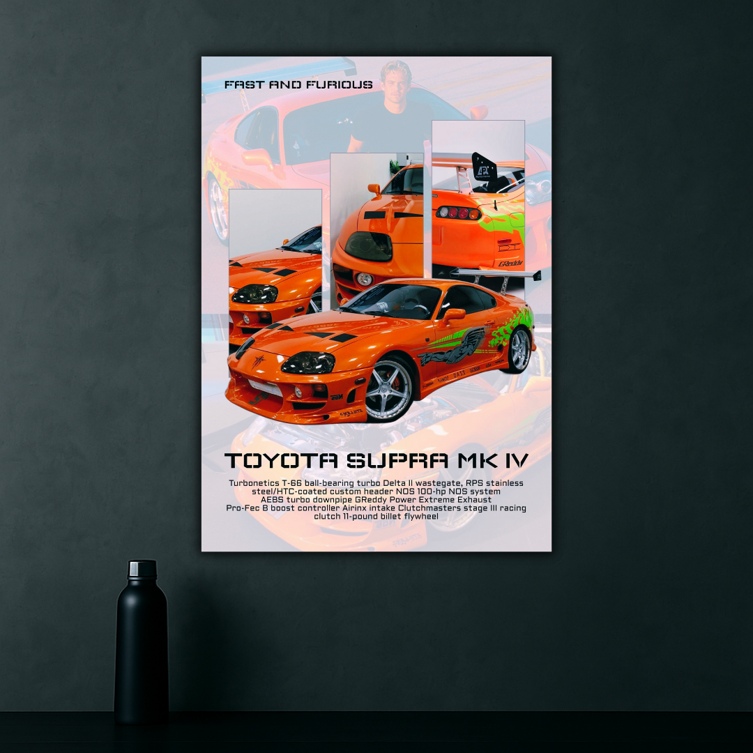 Street Icon - Paul Walker's Legend | Toyota Supra MK IV Poster