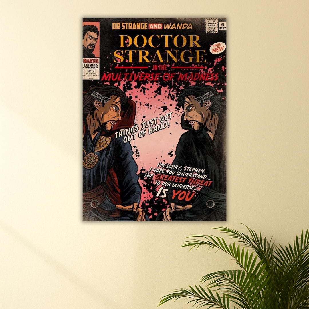Madness Unleashed | Doctor Strange Multiverse Poster | Retro Comics Collection