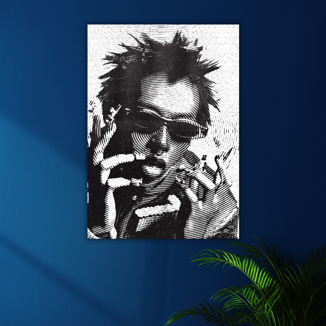 Noise & Rebellion | Retro Grunge Style Poster | Aesthetic Series