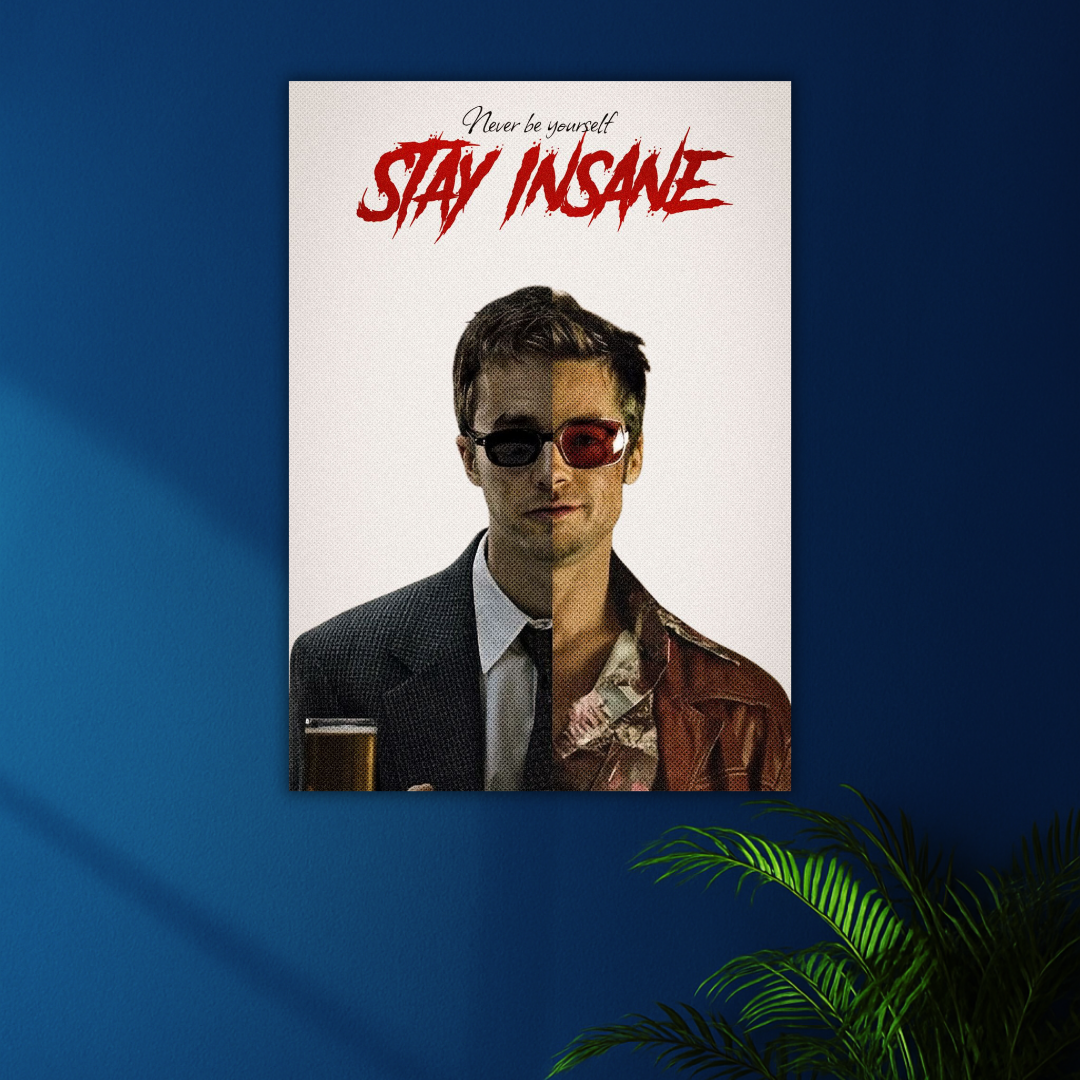 Fight Club Movie Poster | 1999 Brad Pitt & Edward Norton Cult Classic