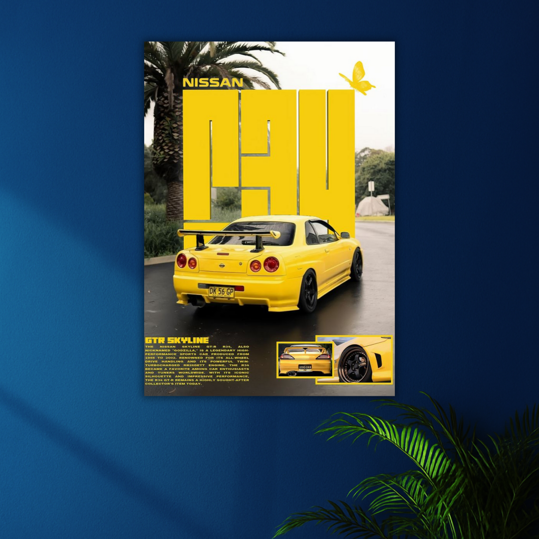 Nissan Skyline GTR R34 Poster | Motorsport Series