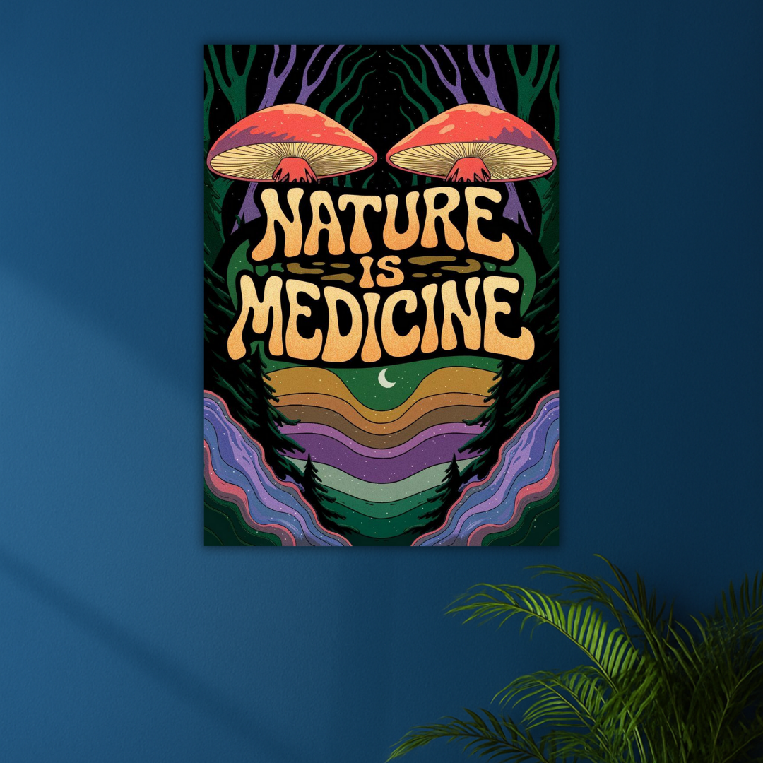 Healing in the Wild | "Nature is Medicine" Trippy Poster