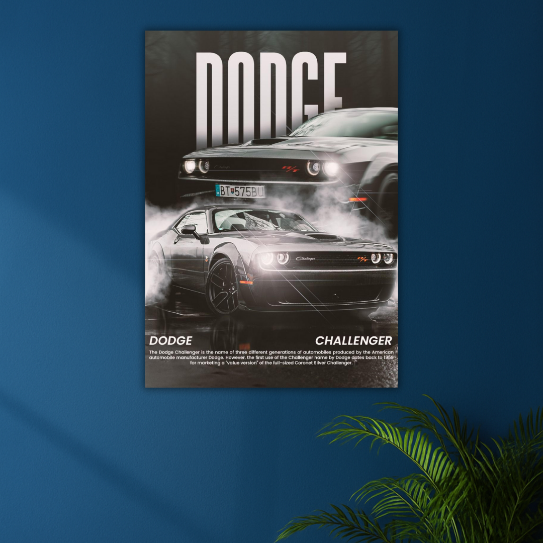 Born to Roar | Dodge Challenger Poster | Muscle Legend Edition