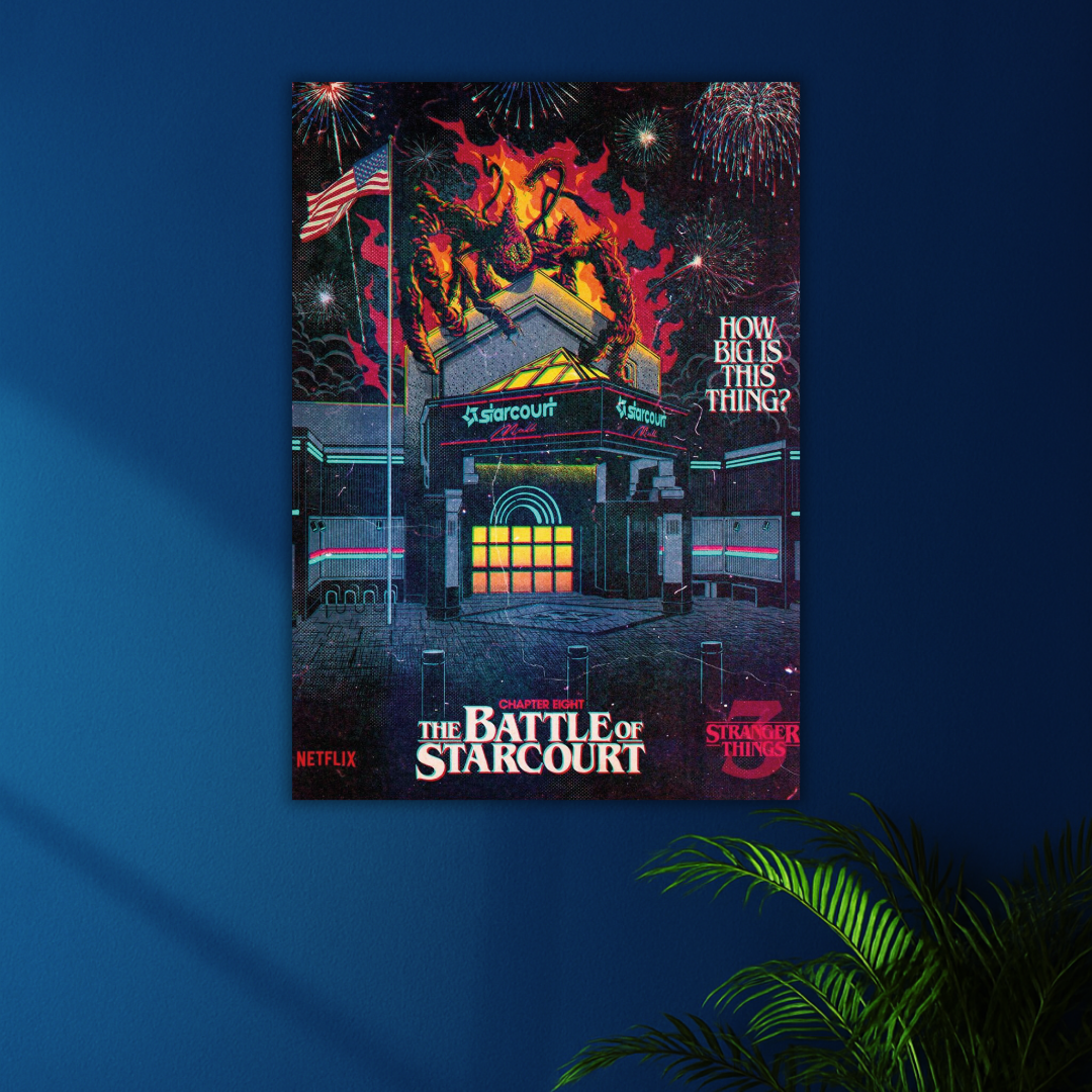 Mind Flayer Rising | Stranger Things Poster | Battle of Starcourt scene