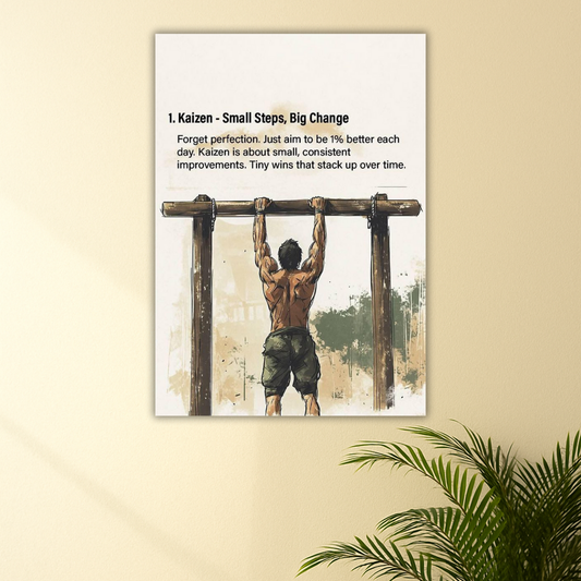 Stack Your Wins | Kaizen Discipline Poster | Mindset Mastery Collection