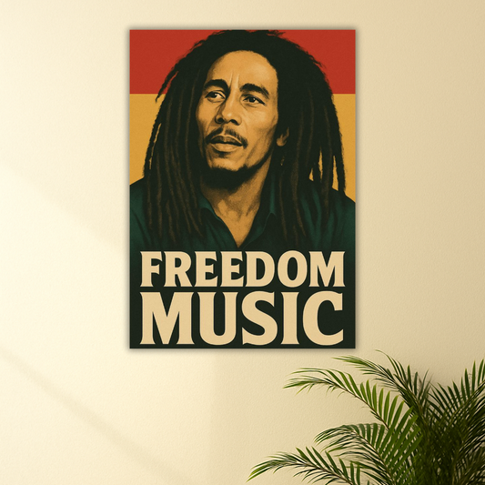 Freedom in Every Note | Bob Marley Reggae Legend Poster