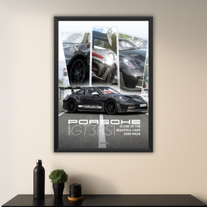 Beauty. Brutality. Balance. | Porsche 992 GT3RS Framed Poster