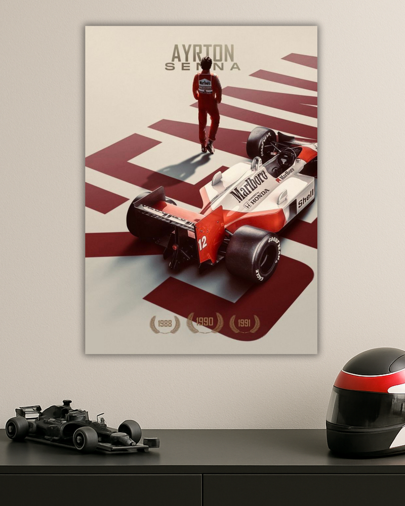 Driven by Faith, Forged by Speed | Ayrton Senna Poster | Immortal Icons Series
