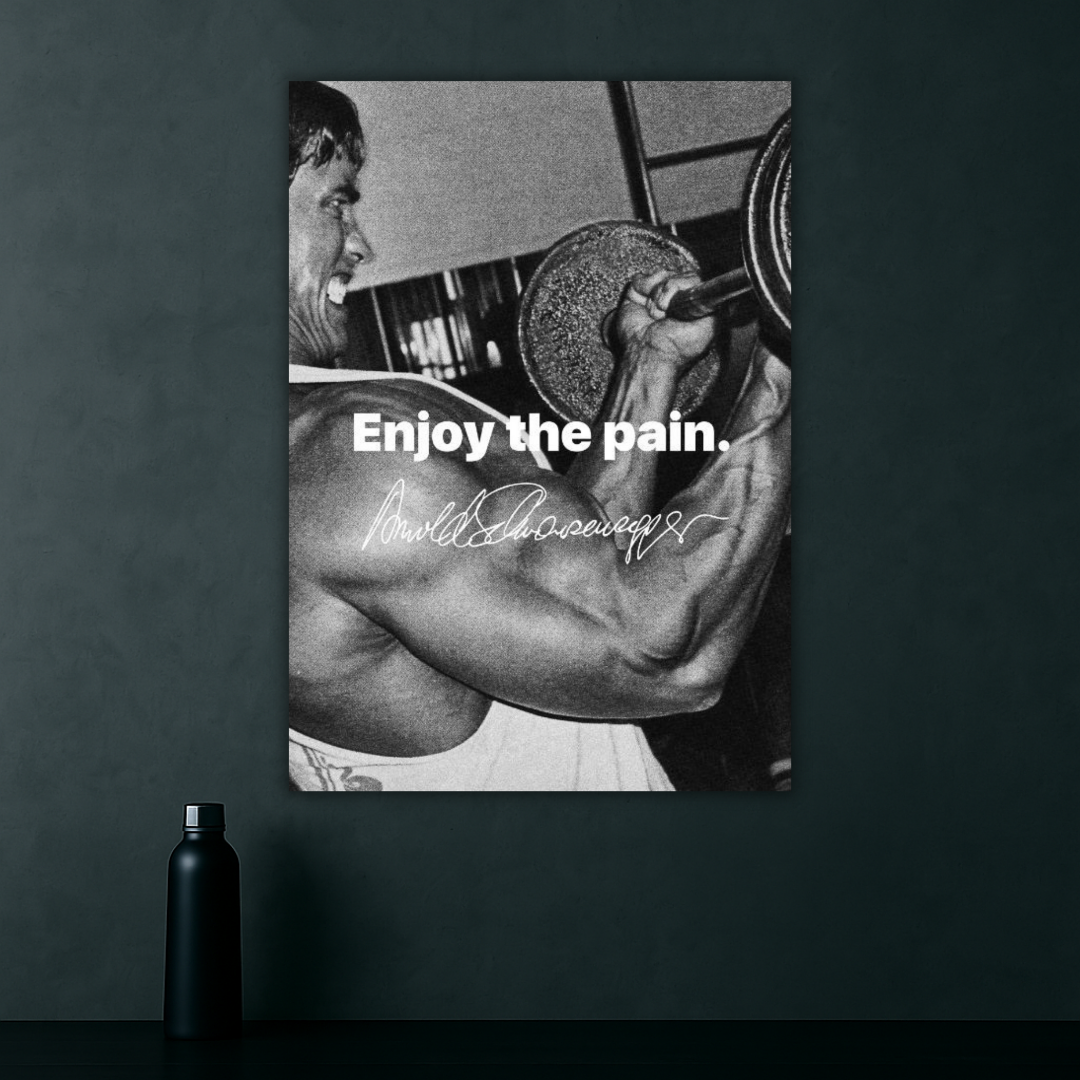 Pain Builds Power | Arnold Schwarzenegger Poster | Gym Motivation
