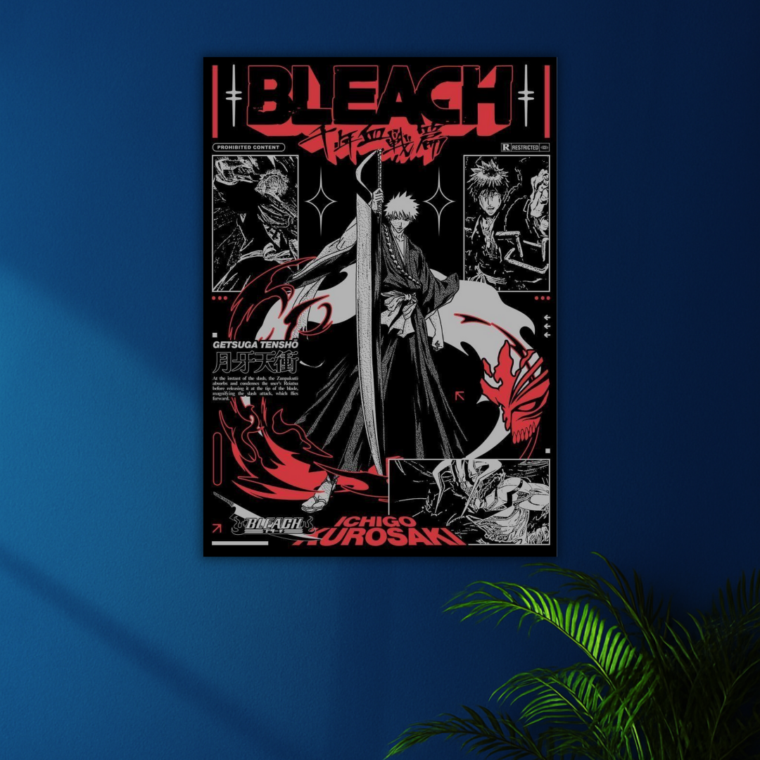 Bankai Awakening | Ichigo Kurosaki Bleach Poster | Manga Art