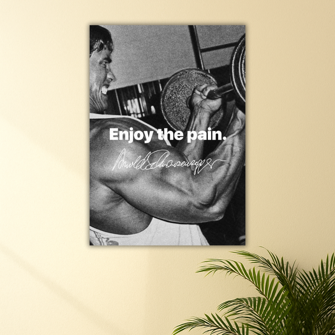 Pain Builds Power | Arnold Schwarzenegger Poster | Gym Motivation