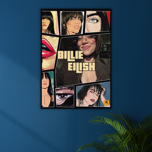 Steal Hearts, Drop Beats | Billie Eilish x GTA Poster