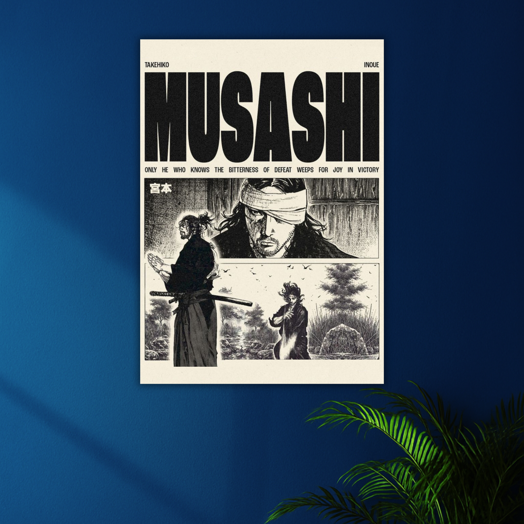 The Way of the Sword Saint | Miyamoto Musashi Vagabond Poster | Manga Art