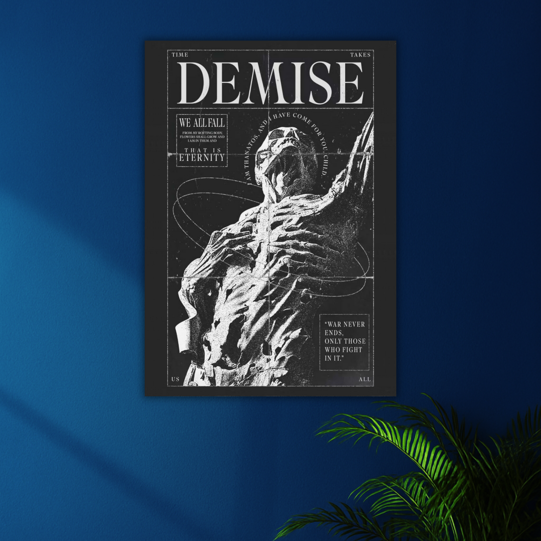 Time Takes All | DEMISE Existential Poster | Greek Mythology