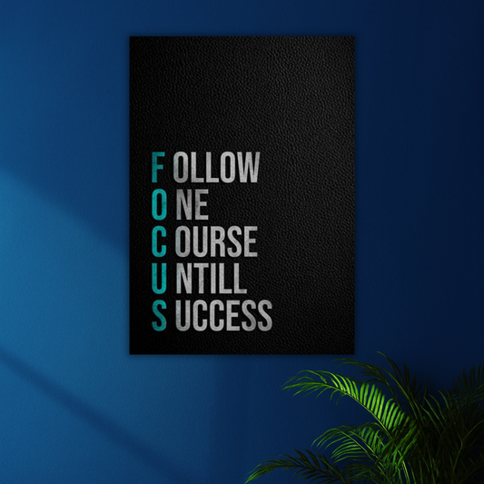 Stay Focused, Stay Disciplined | Motivational Poster | Fitness & Hustle Wall Art