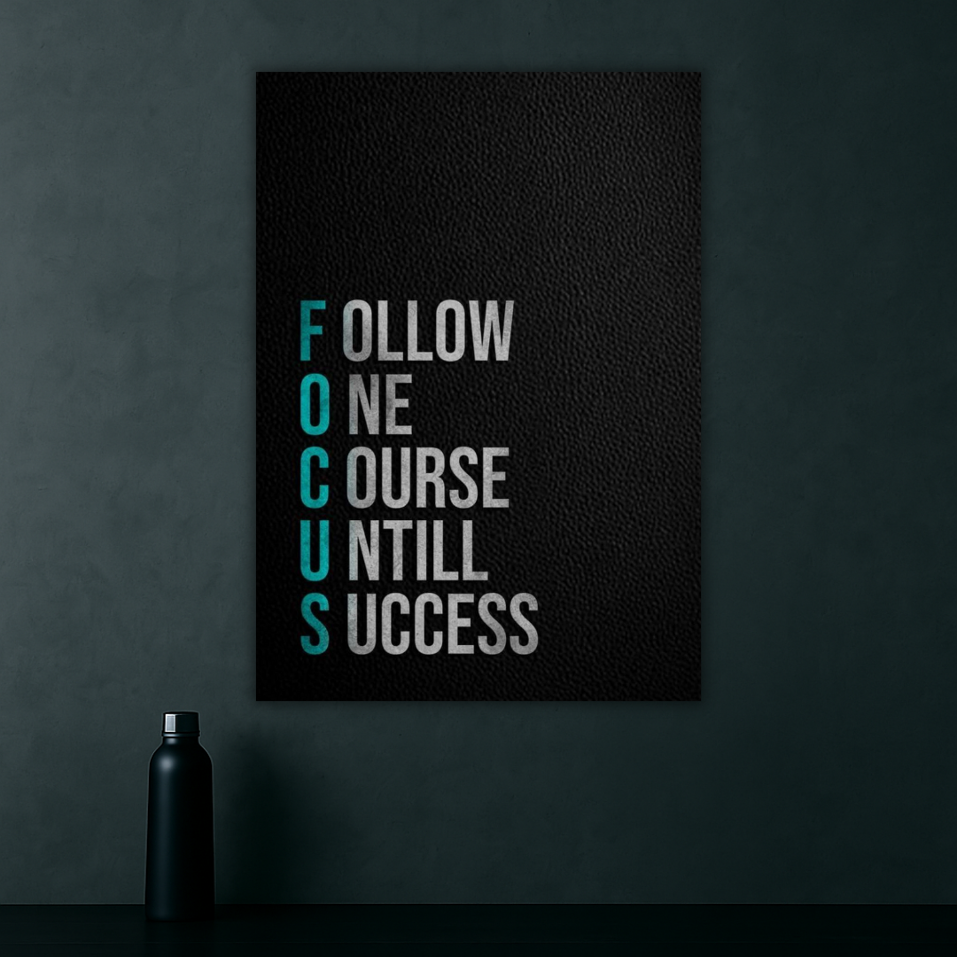 Stay Focused, Stay Disciplined | Motivational Poster | Fitness & Hustle Wall Art