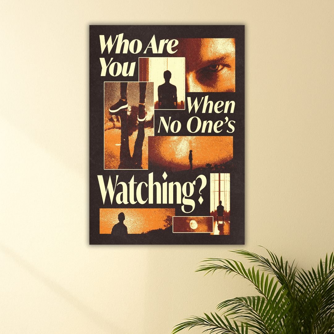 Silent Moments, True Character | Self-Reflection Quote Poster