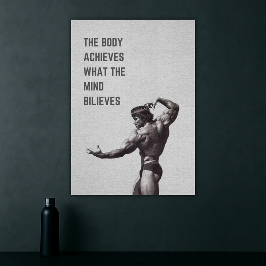Strength Begins in the Mind | Arnold Schwarzenegger Poster | Gym Motivation