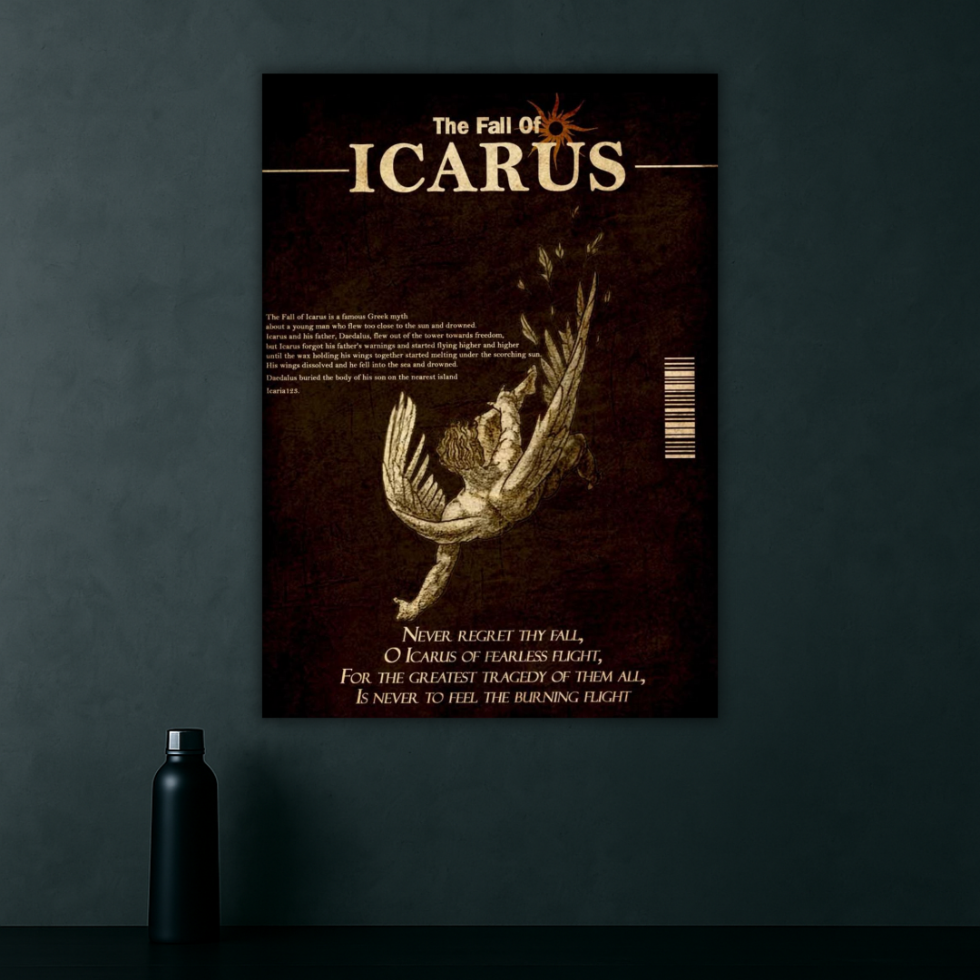 Fearless Flight | Icarus Poster | Greek Mythology
