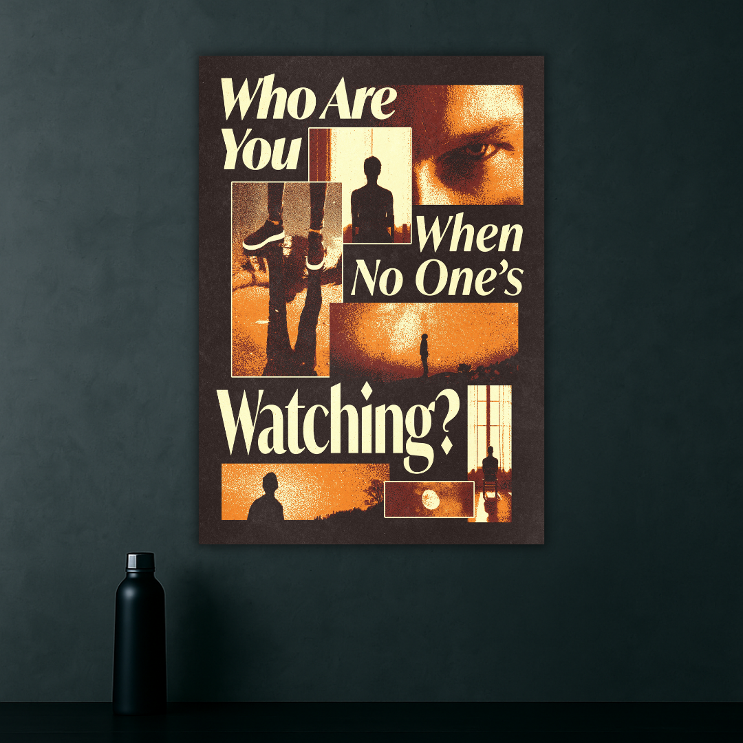 Silent Moments, True Character | Self-Reflection Quote Poster