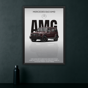 AMG G-Class Framed Art Print | Iconic Luxury SUV Poster for Your Space