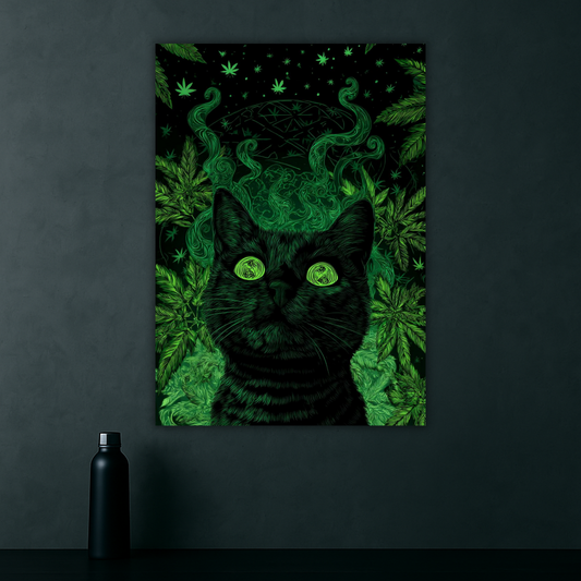 Lost in the Vibes | Trippy Cat Poster