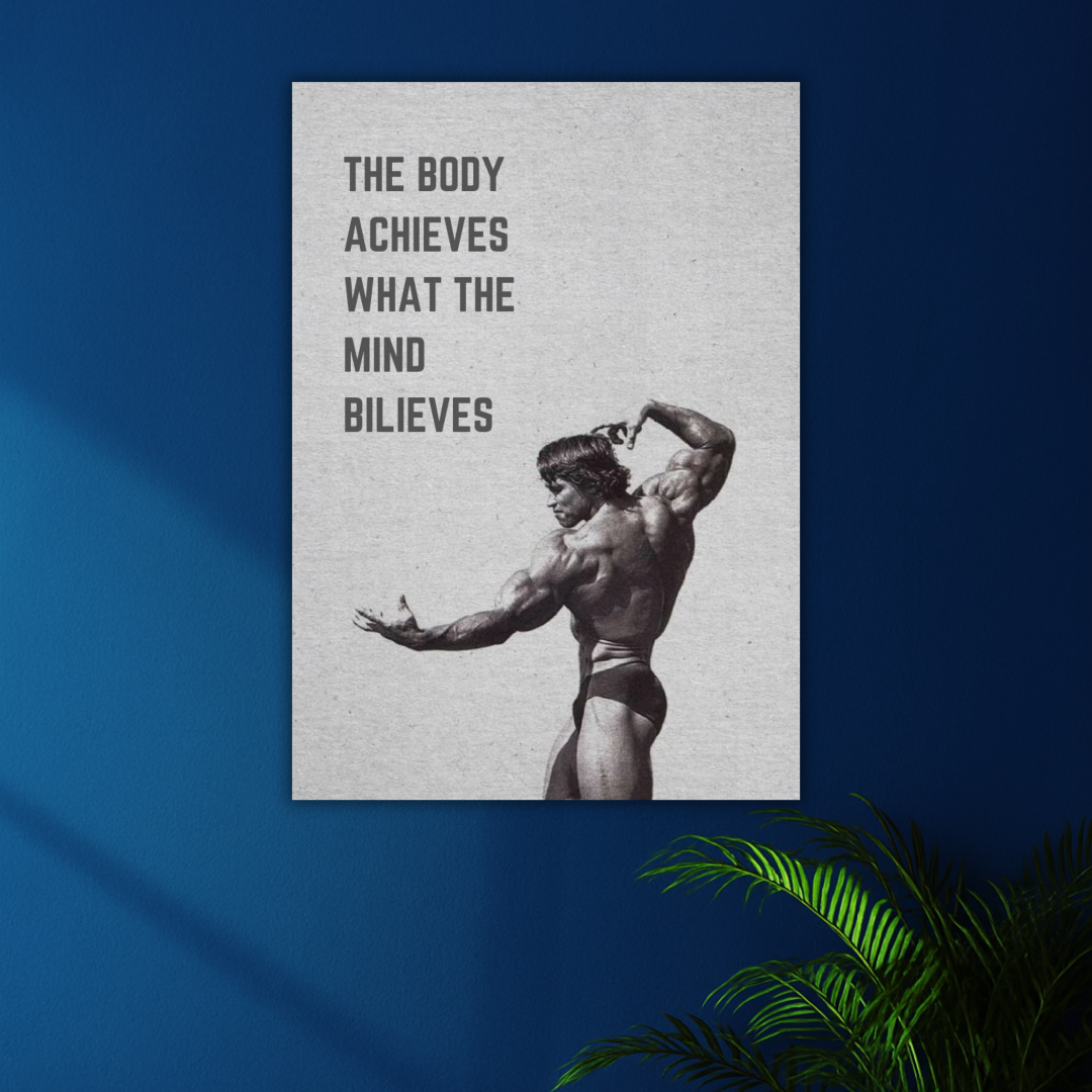 Strength Begins in the Mind | Arnold Schwarzenegger Poster | Gym Motivation