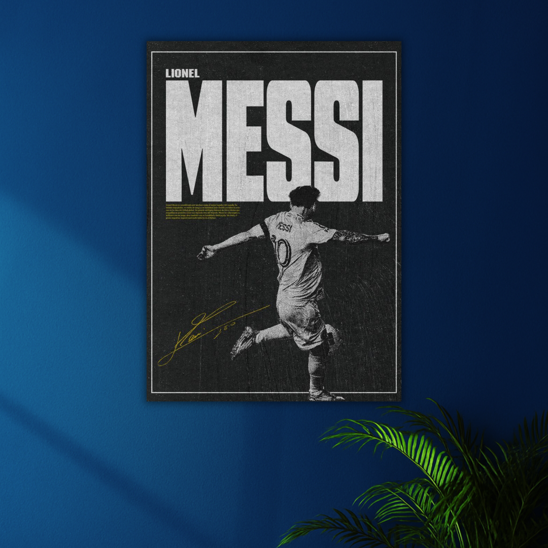 A King, A Champion, A Legend | Lionel Messi Poster | Vintage Print