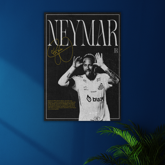 Prince of the Pitch | Neymar Jr Poster | Vintage Print