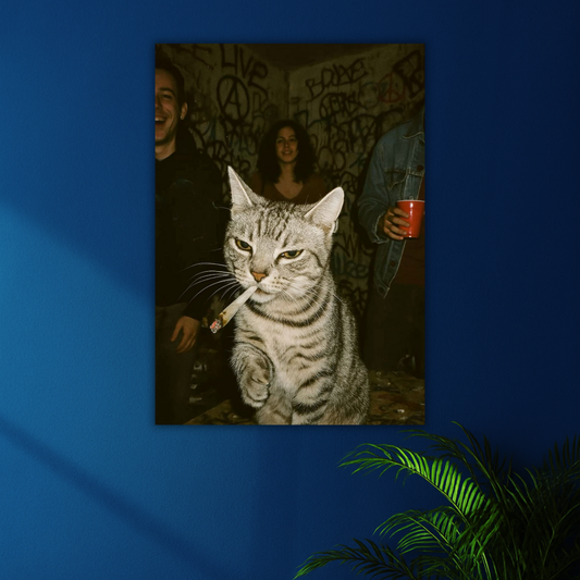 Street Cat Energy | Cool Cat Poster | Urban Aesthetic Print