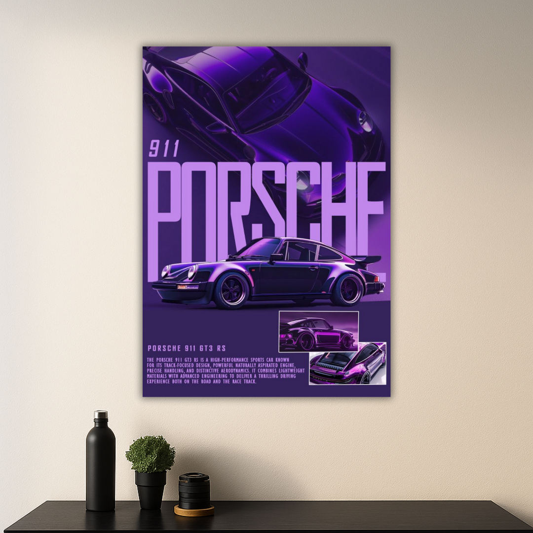 Porsche 911 GT3RS Showcase Poster | Luxury Series