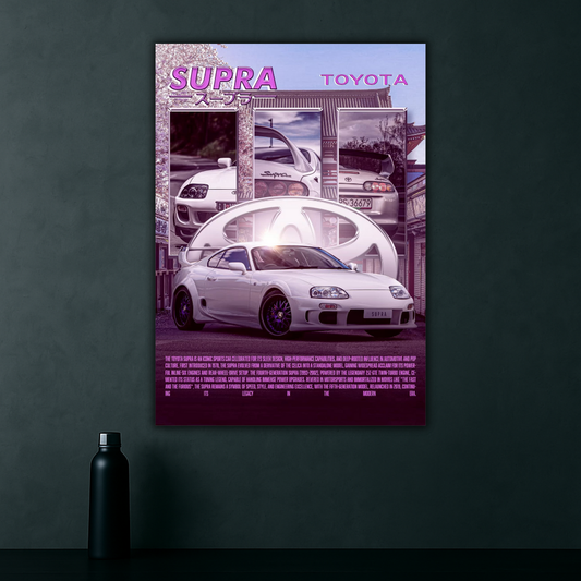 Toyota Supra Poster | Sports Car Wall Art Print for Enthusiasts