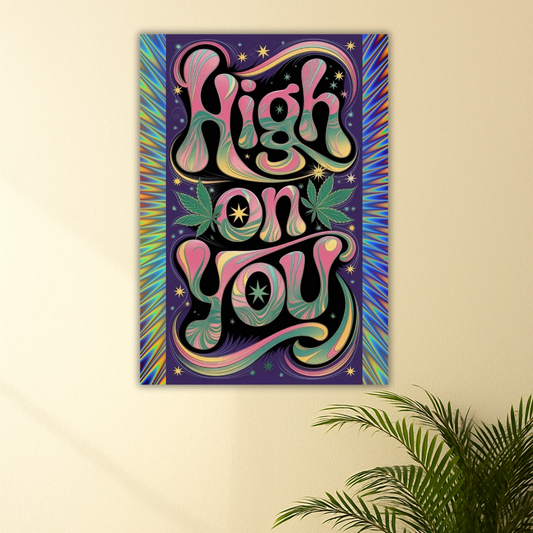 High on You - Retro Trance Poster | Trippy Wall Art