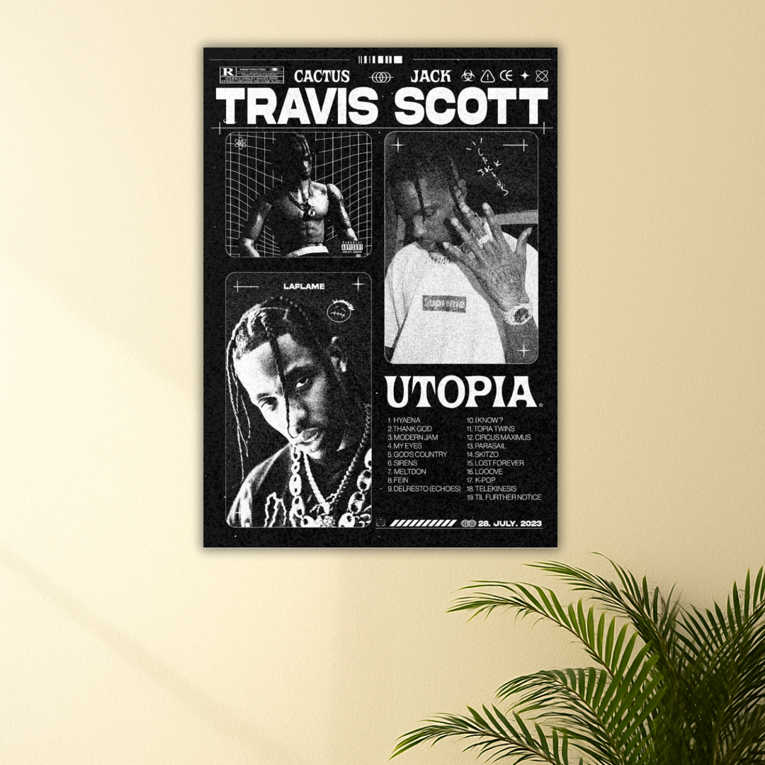 Glitched in Greatness | Travis Scott Poster | Utopia Era Drop