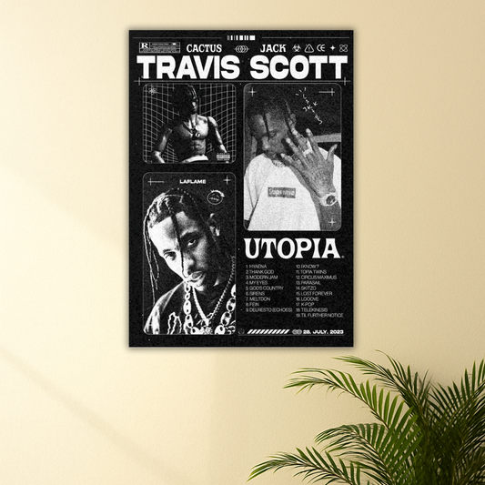 Glitched in Greatness | Travis Scott Poster | Utopia Era Drop