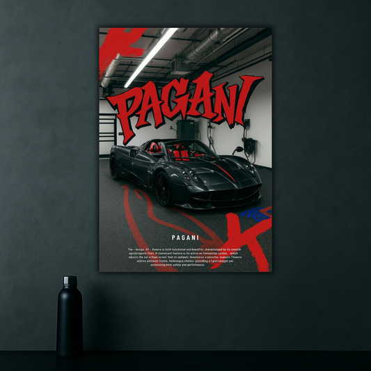 Pagani Huayra Poster | Hypercar Wall Art Print for Car Enthusiasts