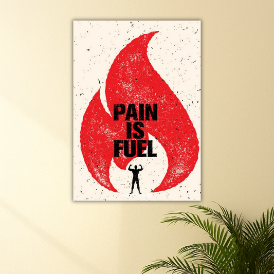 Turn Pain Into Power | Motivational Poster | Fitness & Hustle Wall Art