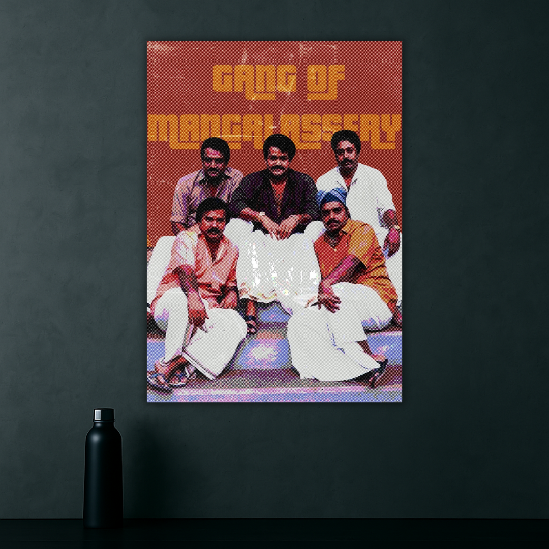 The Mangalassery Gang | Devasuram Fan Poster | Malayalam Cult Film Wall Art Print