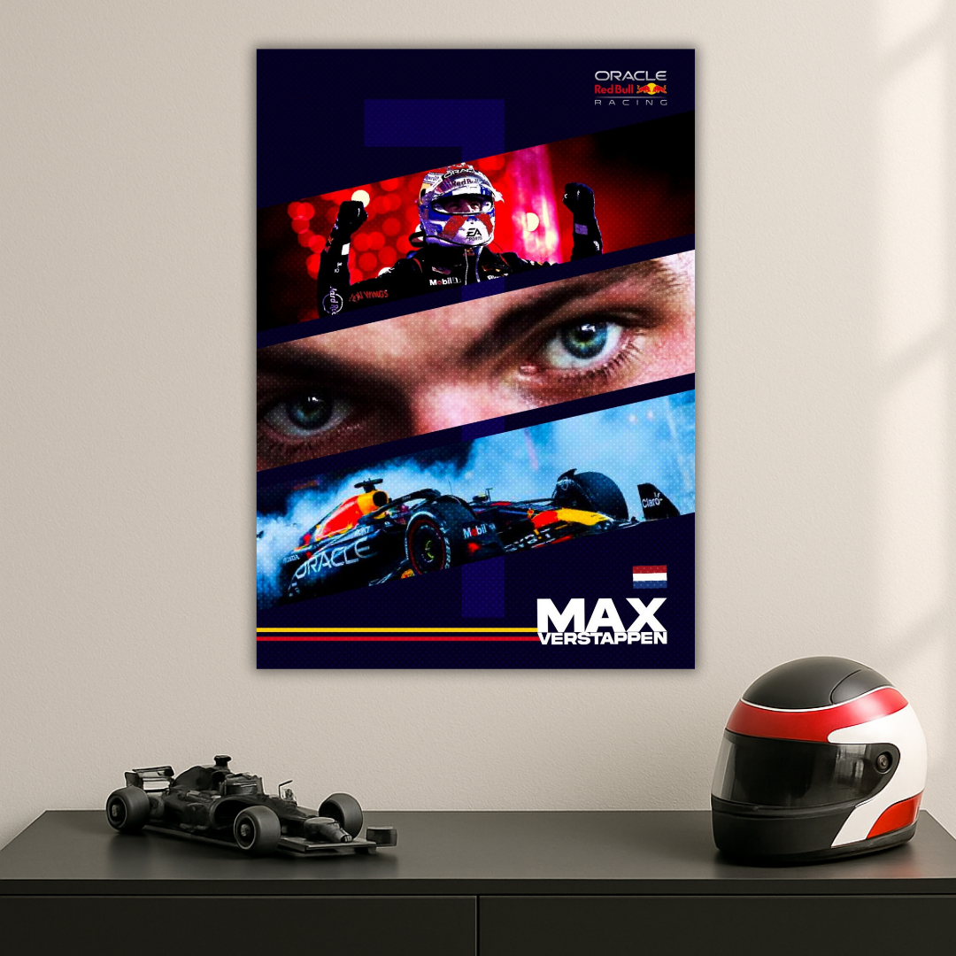 Eyes on First, Mind on Victory | Max Verstappen Poster