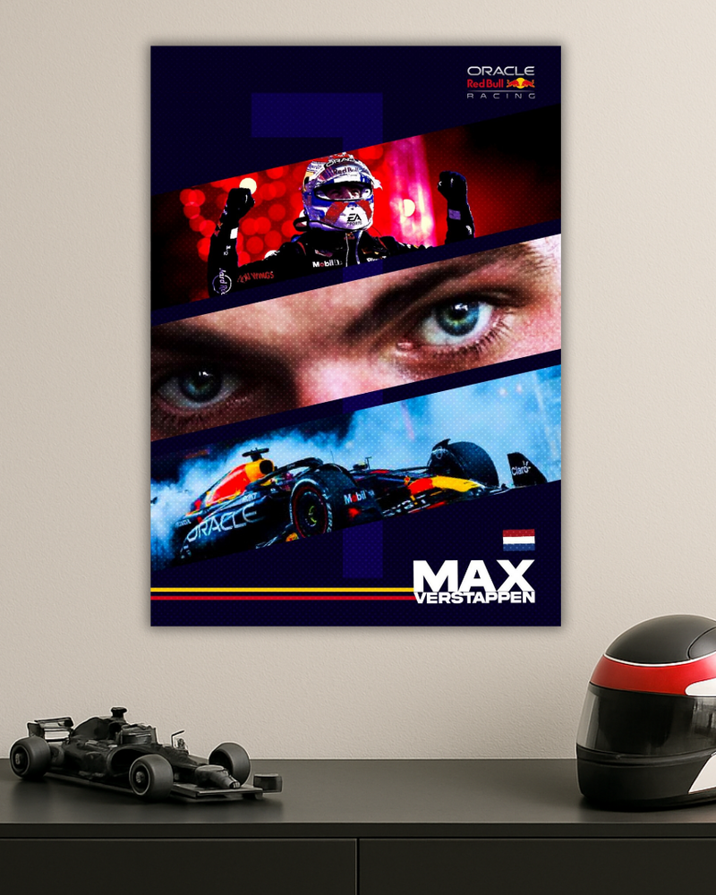 Eyes on First, Mind on Victory | Max Verstappen Poster