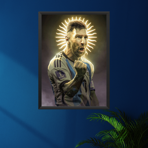 Crowned in Glory | Lionel Messi Framed Poster