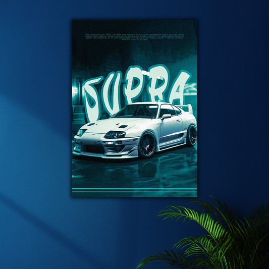 Toyota Supra MK4 Poster | JDM Legend Car Print for Garage & Man Cave