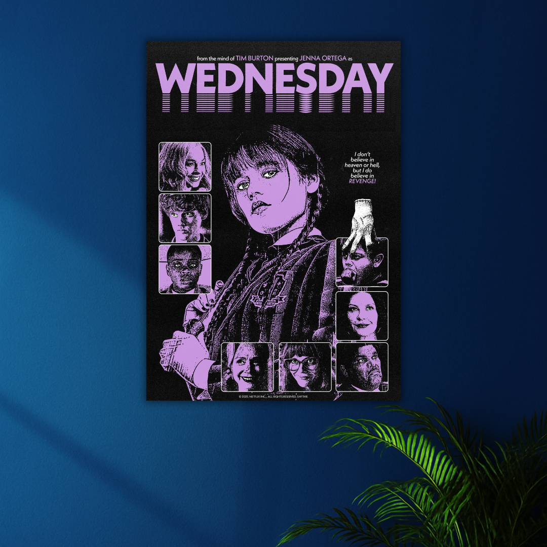 Morbidly Iconic | Wednesday Addams Retro Poster