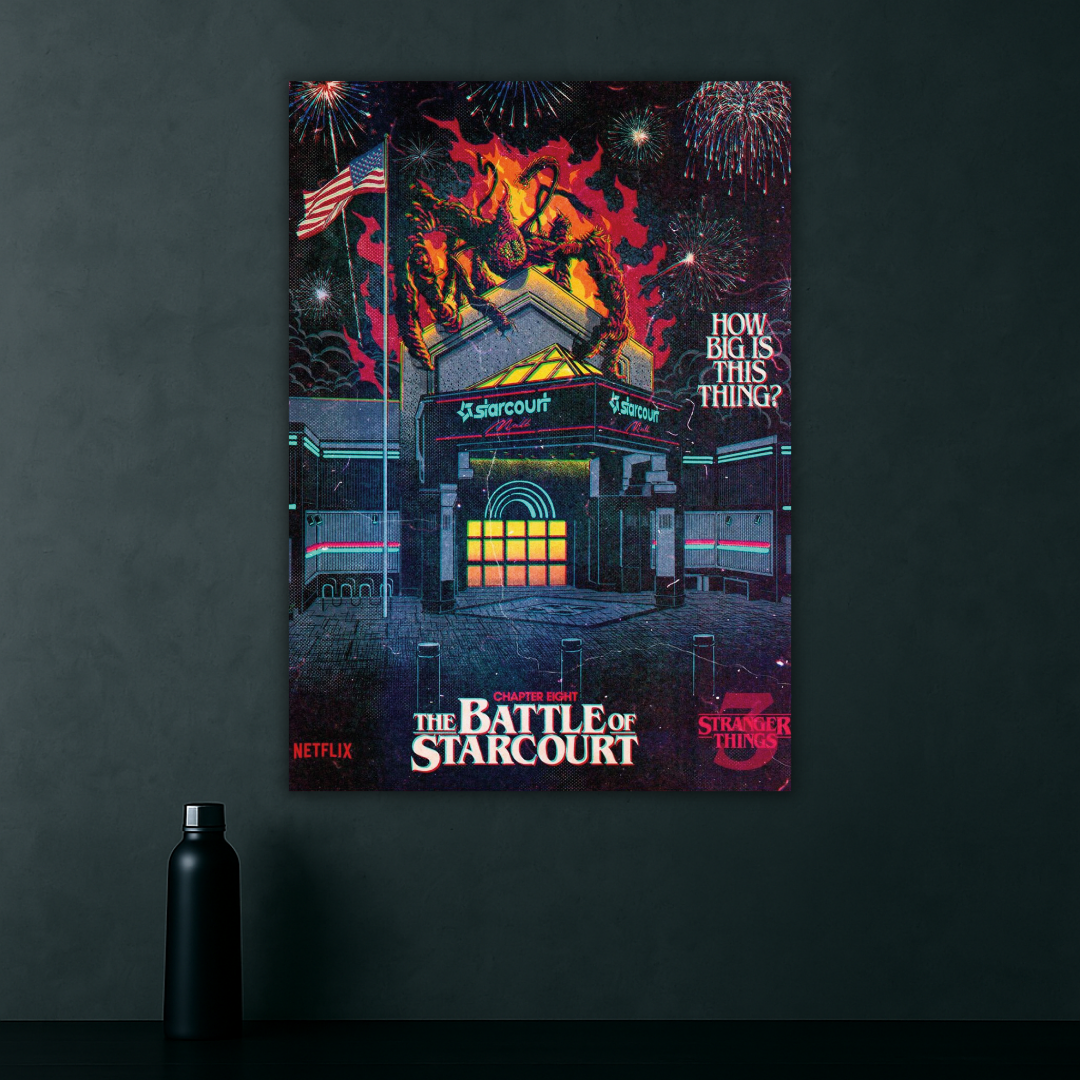 Mind Flayer Rising | Stranger Things Poster | Battle of Starcourt scene
